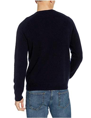 Goodthreads Men's Lambswool Crewneck Sweater, Navy, X-Small, Navy, Size ...