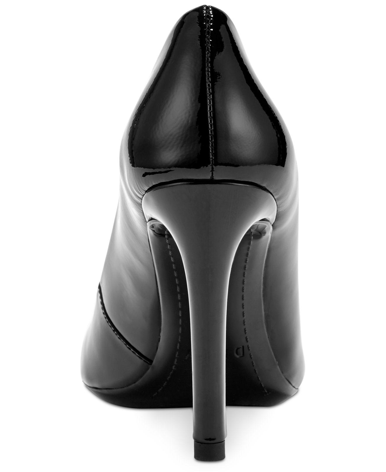 DKNY Womens Laci-Pump Leather Round Toe Classic Pumps, Black, Size 9.5 ...