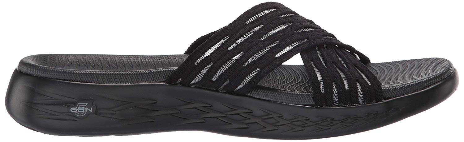 Skechers Women's Go Run 600-Sunrise Slide Sandal, Black, Size 10.0 8gxG ...