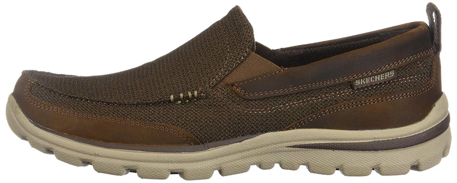 Skechers Mens Milford Fabric Closed Toe Slip On Shoes, Brown, Size 10.0 ...