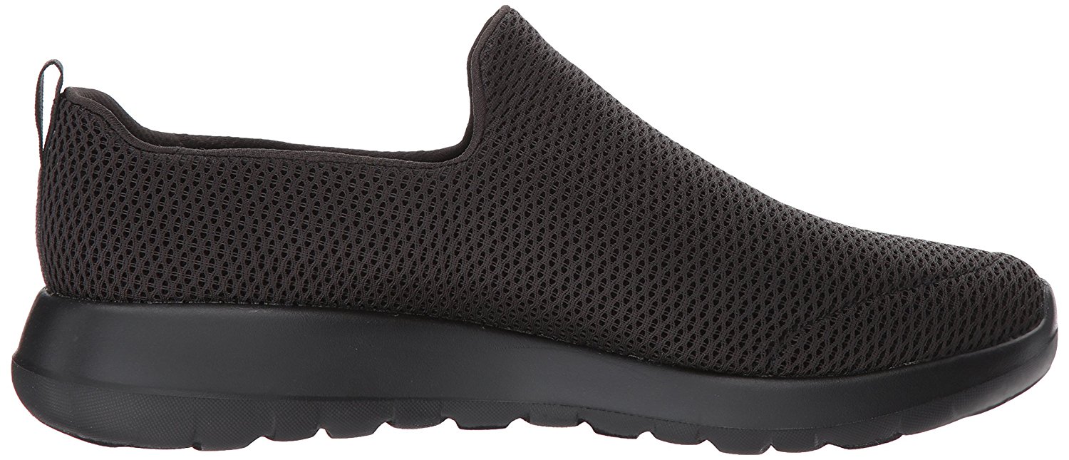 Skechers Mens 54684/BBK Fabric Low Top Slip On Walking Shoes, Black ...