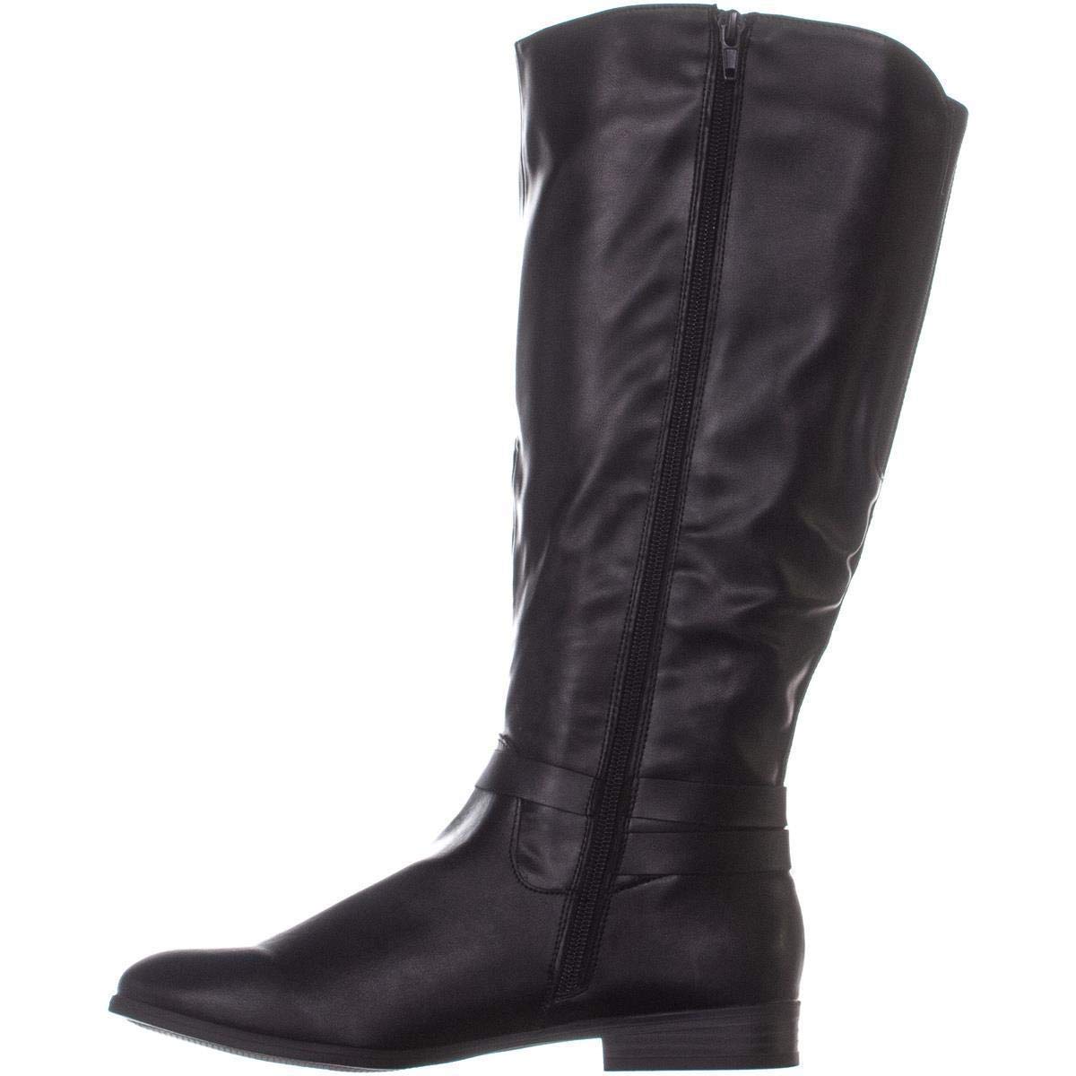 black wide calf riding boots size 9