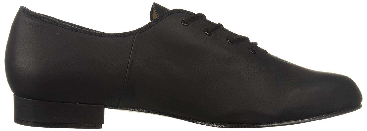 Bloch Dance Men's Jazz Oxford Leather Sole Character Shoe, Black, Size