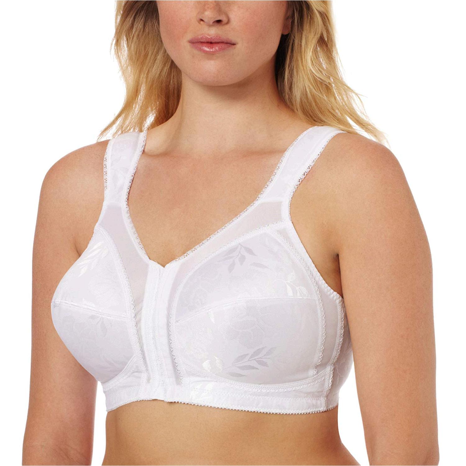Playtex Womens Plus Size Front Close Bra With Flex White Size 40dd 1229