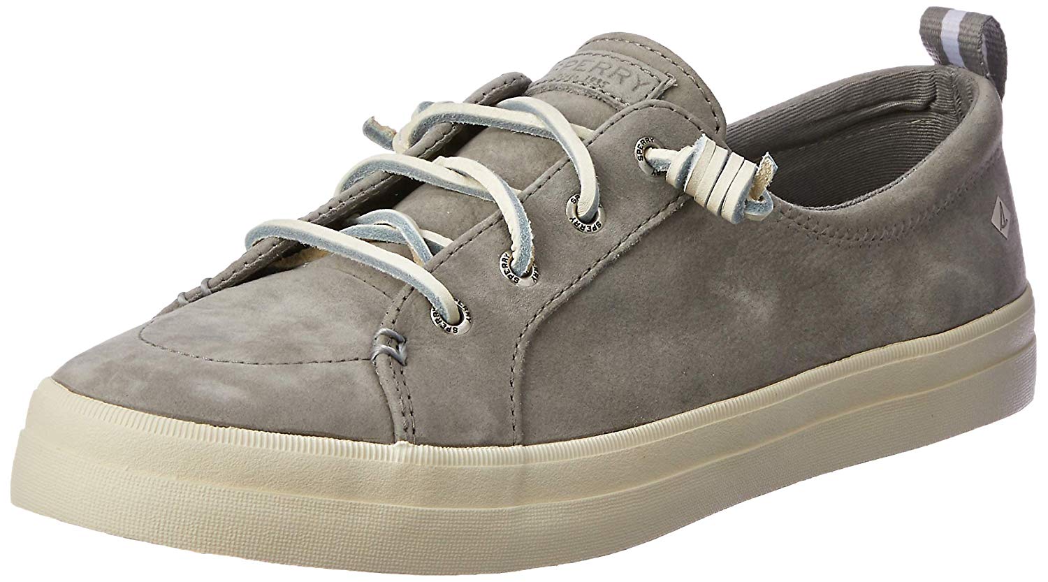 Sperry Women�s Crest Vibe Washable Leather Sneaker, Grey Sperry Women�s Crest Vibe Washable Leather Sneaker, Grey