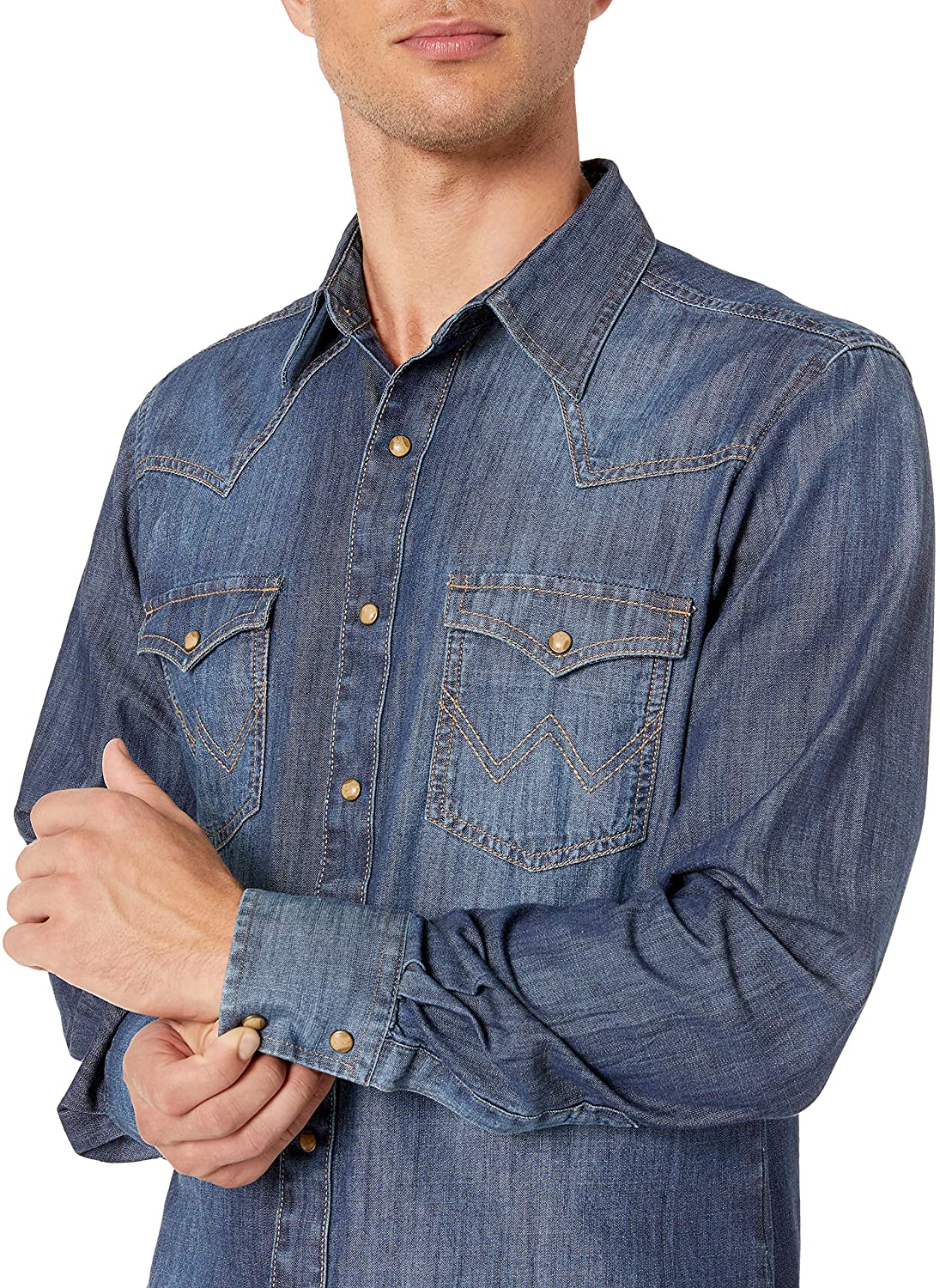 mens two pocket long sleeve shirt