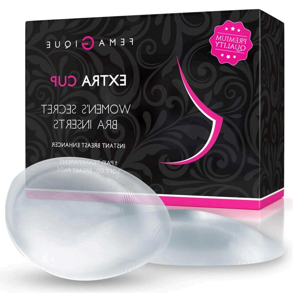 Femagique Silicone Bra Inserts Transparent, Transparrent, Size Medium
