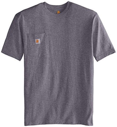 Carhartt Men's K87 Workwear Short Sleeve T-Shirt, Carbon Heather, Size ...