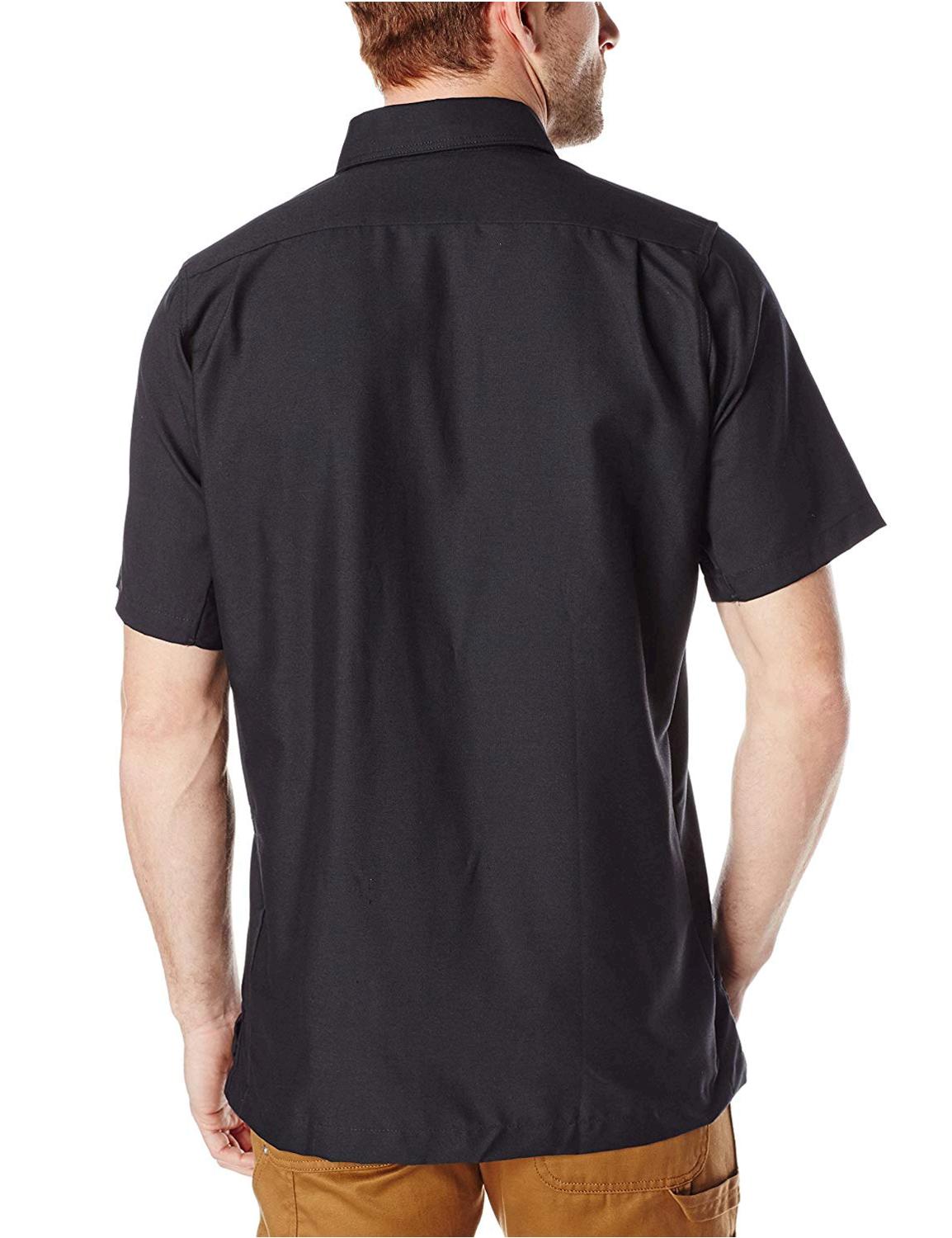 Wrangler Workwear Men's Work Shirt, Black,, Black, Size Short Sleeve ...