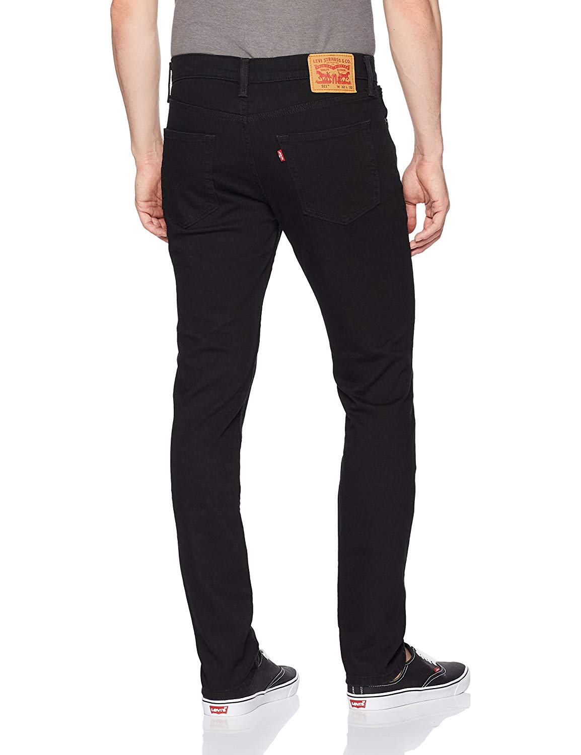Levi's Men's 511 Slim Fit Jeans Stretch, Black 3D, 36W x, Black, Size