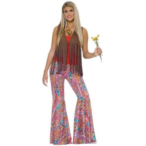 Bell Bottom Pants Adult Costume Swirl - Standard, Multicolored, Size ...