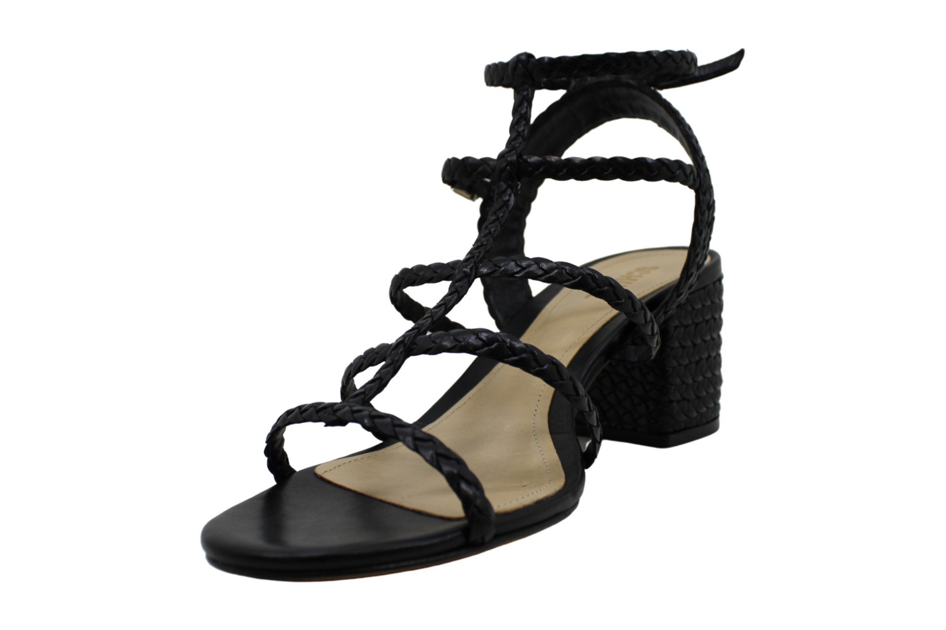 Schutz Womens Rosalia Leather Open Toe Casual Strappy Sandals, Black, Size 10.0 | eBay