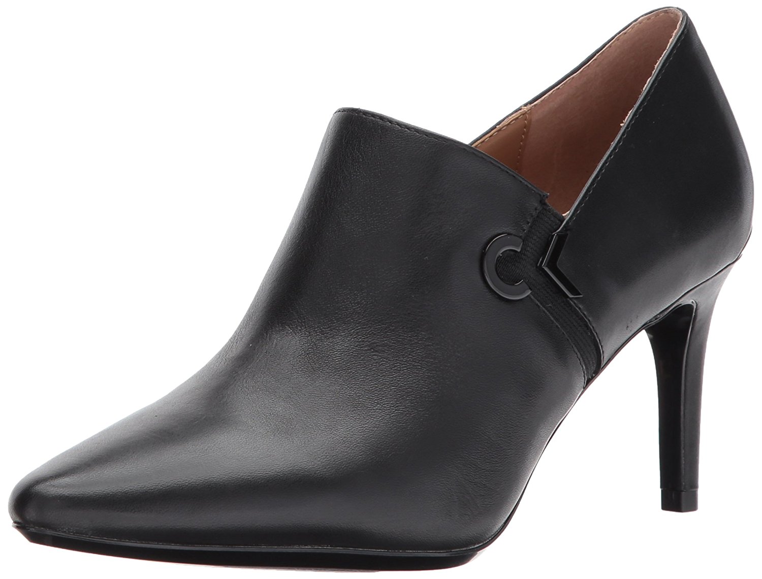 Calvin Klein Women's Joanie Leather Ankle Boot, Black, Size 9.5 eEOI | eBay