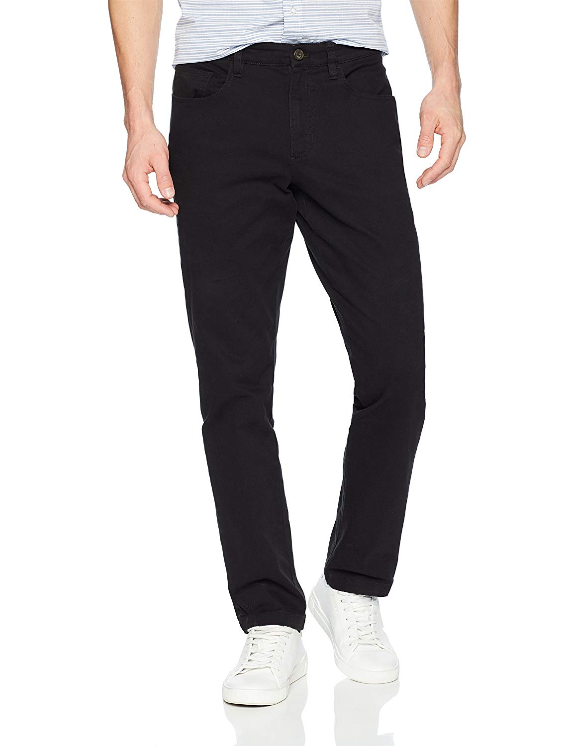 Goodthreads Men's Slim-Fit 5-Pocket Chino Pant, Black,, Black, Size 34W