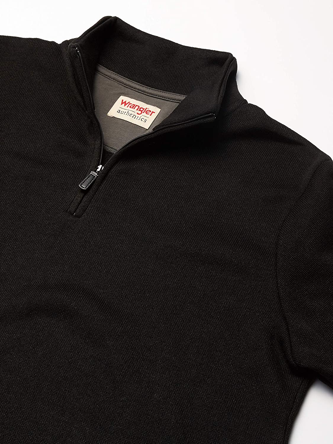 Wrangler Authentics Men's Sweater Fleece Quarter-Zip,, Caviar, Size Large Clvf | eBay
