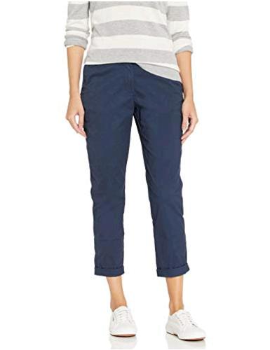 navy cropped chinos