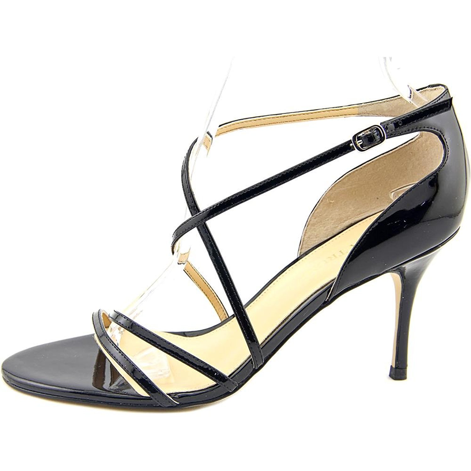Ivanka Trump Womens Garis Leather Open Toe Ankle Strap Dorsay Black Size 10.0 Ivanka Trump Womens Garis Leather Open Toe Ankle Strap Dorsay Black Size 10.0
