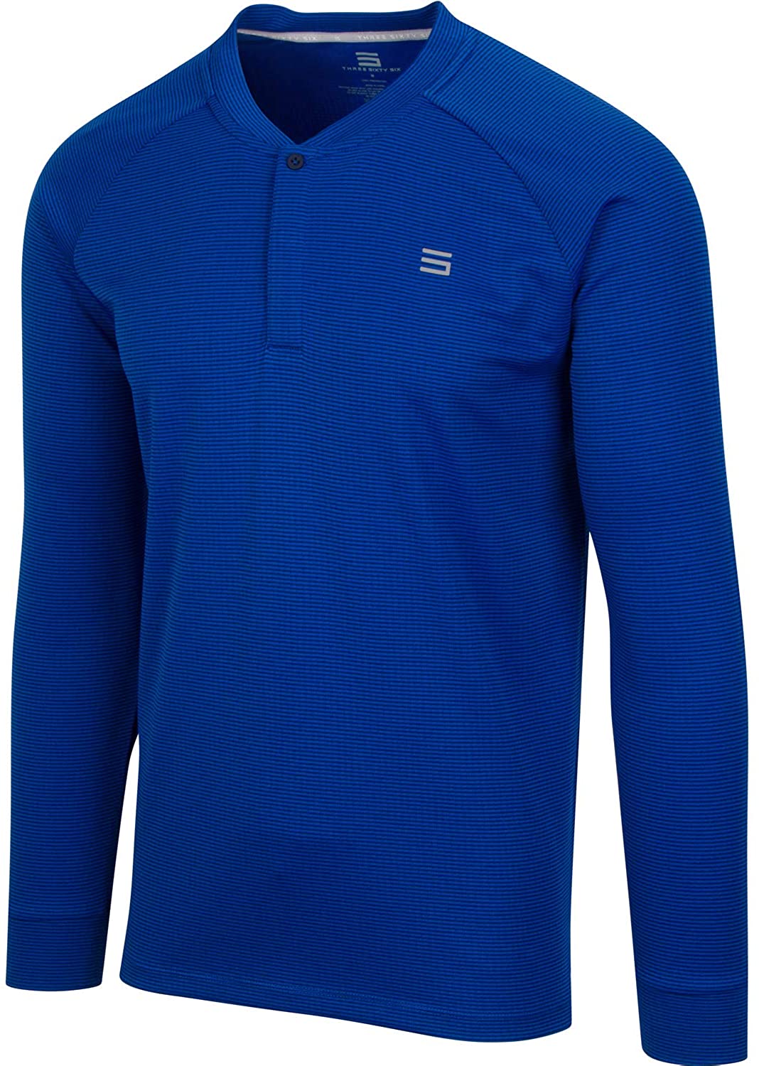 Dry Fit Long Sleeve Collarless Golf Shirts for Men - 4, Royal Blue ...