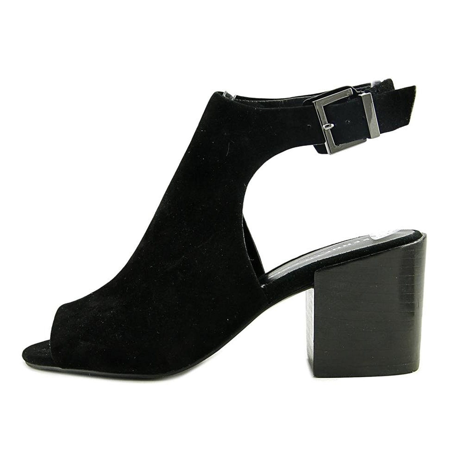 Kenneth Cole New York Womens Val Suede Peep Toe SlingBack Black Suede Size 9.5 Kenneth Cole New York Womens Val Suede Peep Toe SlingBack Black Suede Size 9.5