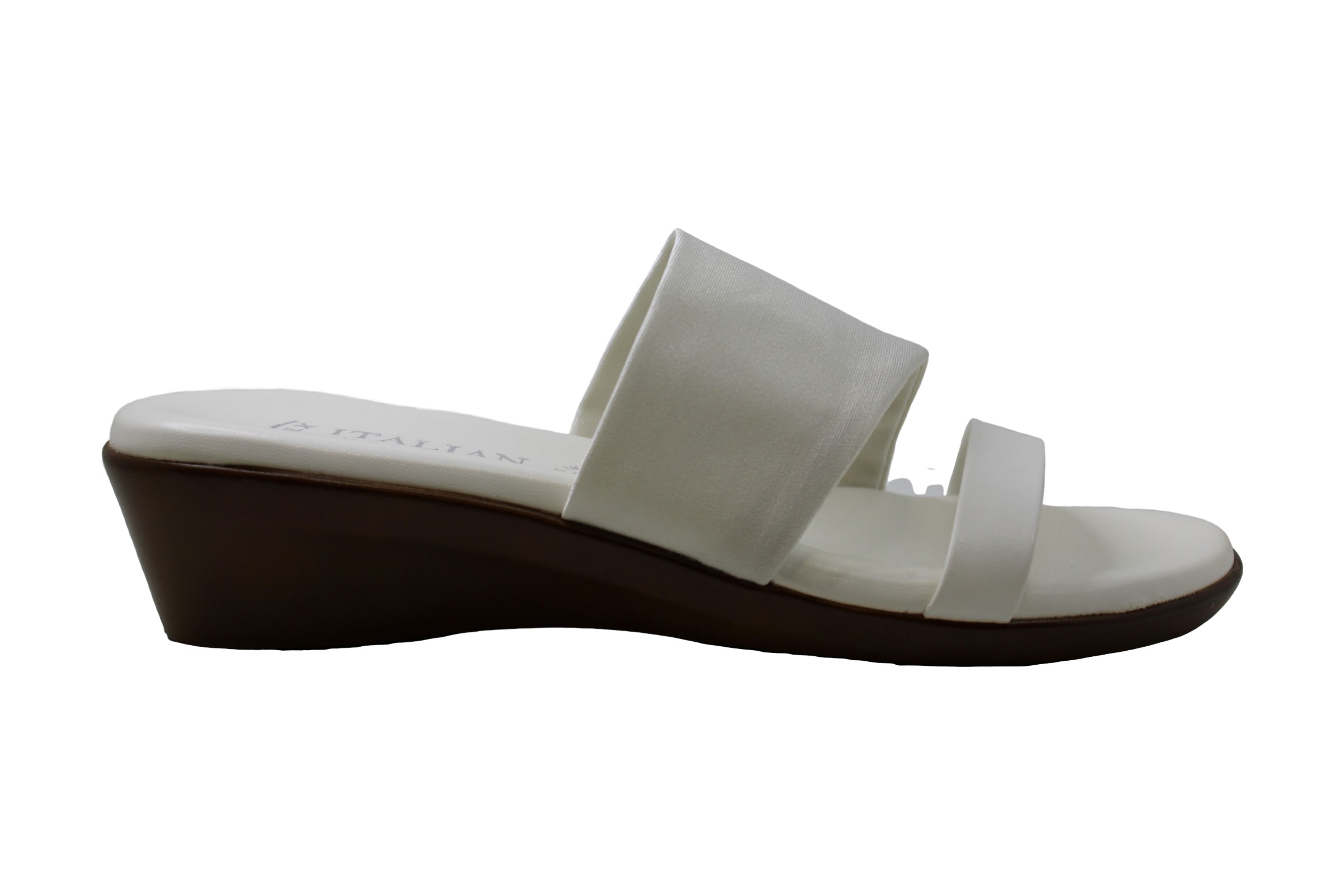 ITALIAN Shoemakers Womens Brigid Leather Open Toe Casual, White, Size 8 ...
