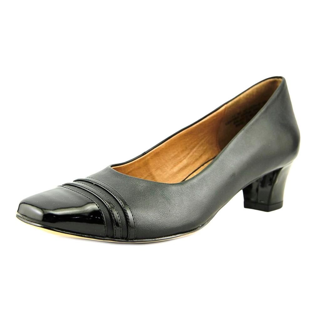 Auditions Womens Classy Leather Square Toe Classic Pumps, Classy Black ...
