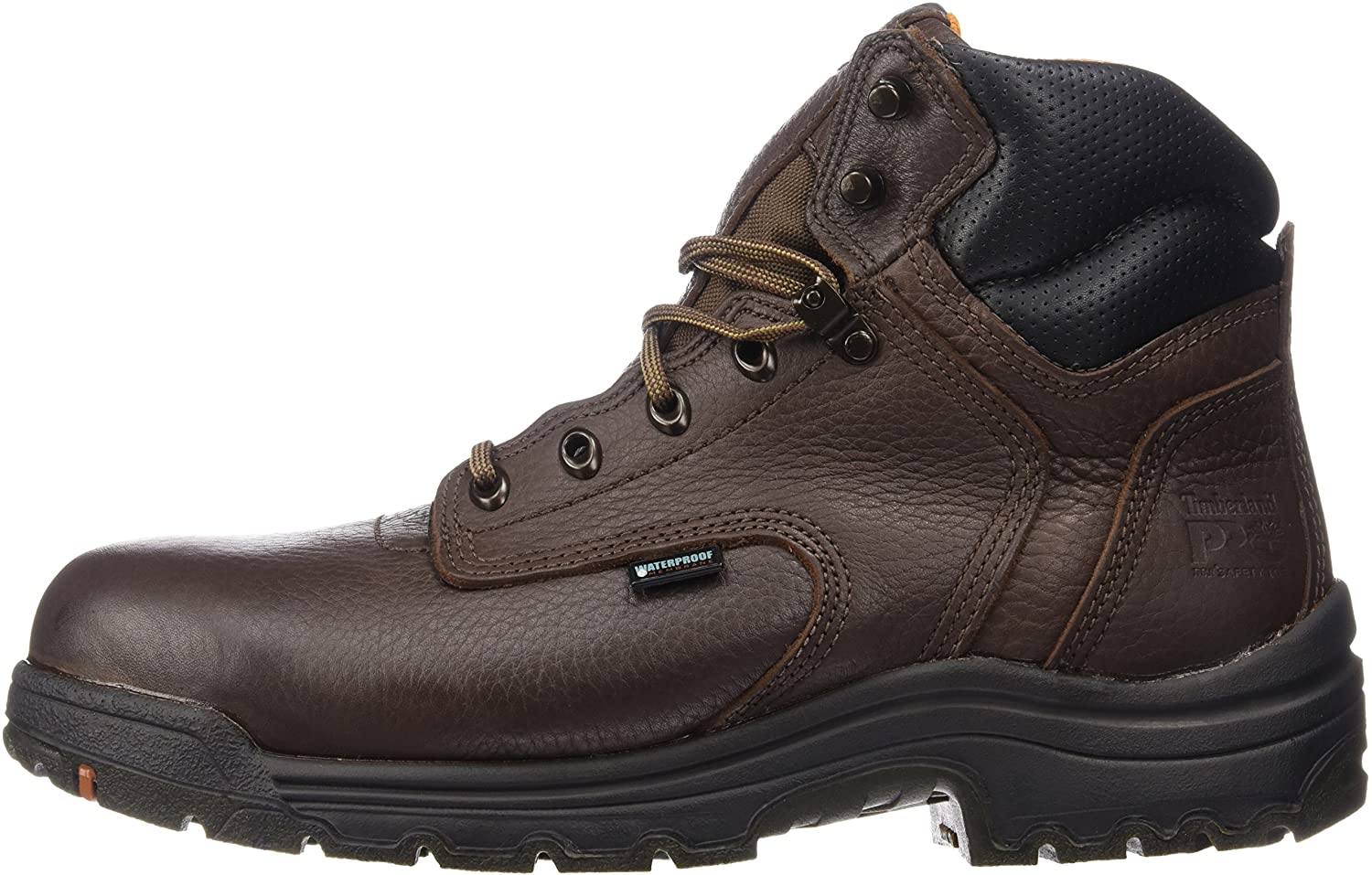 Timberland Pro Titan 6 WP Safety Toe Leather Work Boot, Dark Mocha