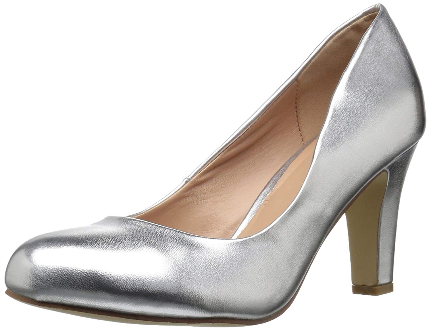Journee Collection Womens Ice Closed Toe Classic Pumps, Silver, Size 6. ...