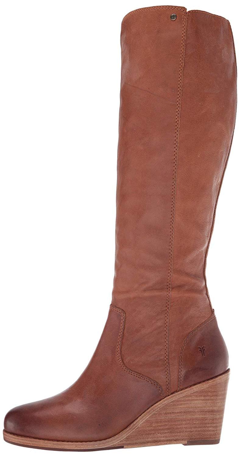 tan wedge boots womens