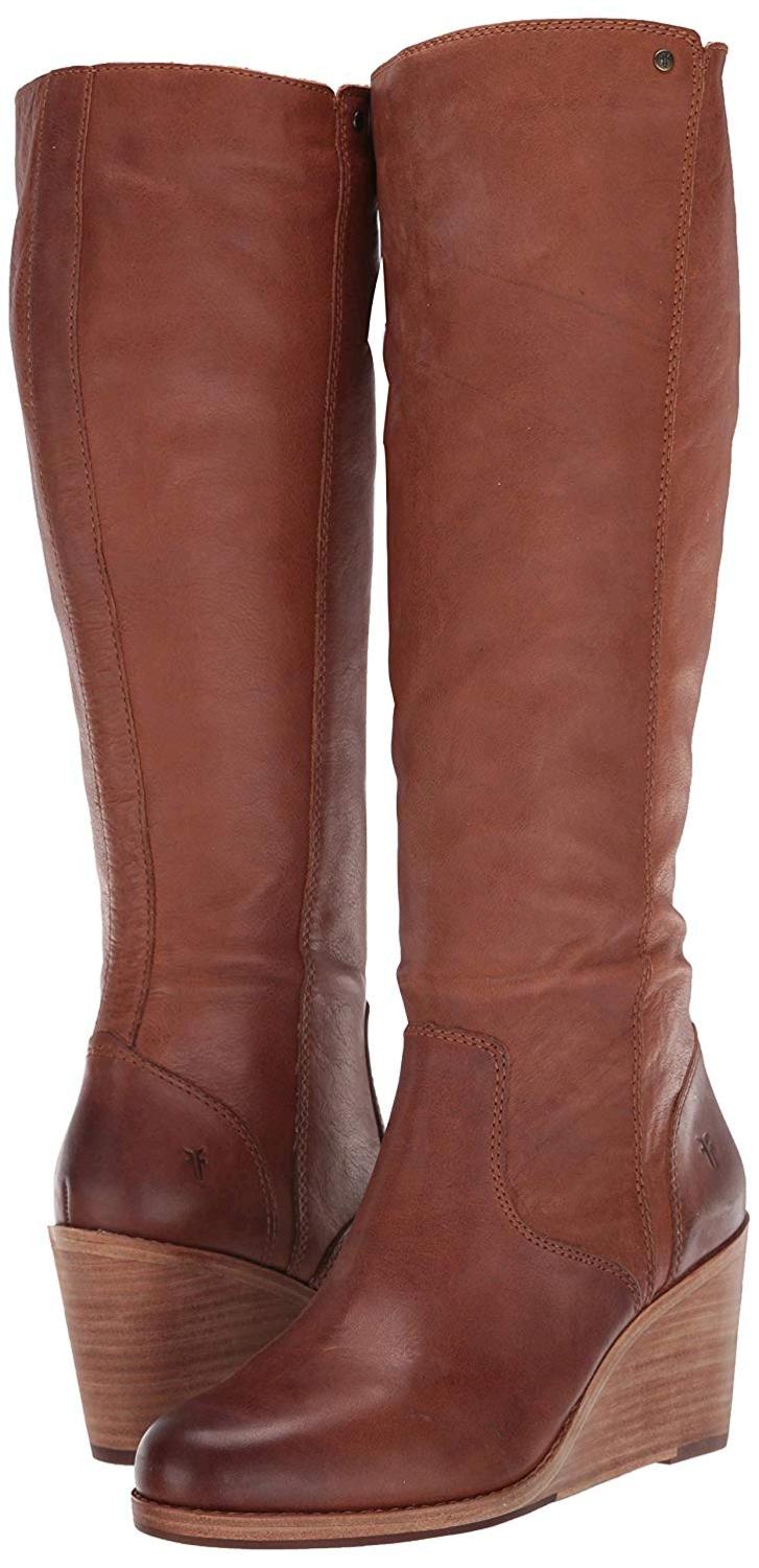 tan wedge boots womens