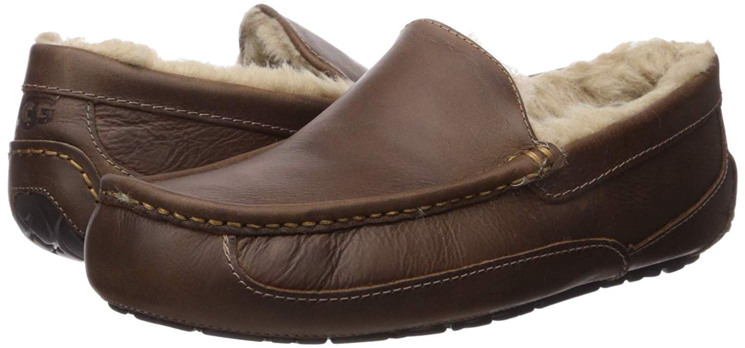 OluKai Men's Shoes U'l sandal Leather Closed Toe Slip On Slippers, Tan ...
