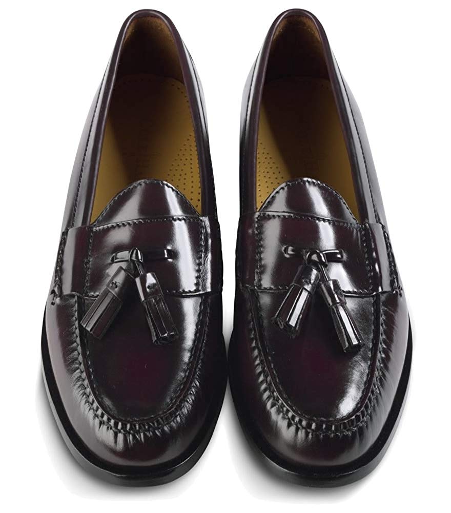 Cole Haan Mens Pinch Tassel Closed Toe Penny Loafer, Burgundy, Size 10. ...
