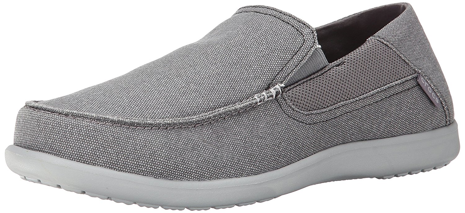 Crocs Mens santa cruz Low Top Slip On Fashion, Charcoal/Light Grey ...