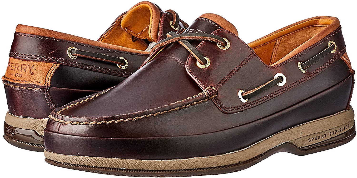 Sperry Men�s Shoes Gold Boat Leather Closed Toe Boat Shoes