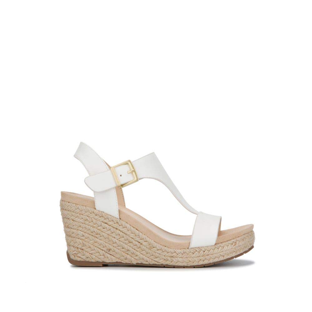 Kenneth Cole REACTION Women's Card Wedge T-Strap Espadrille, White ...