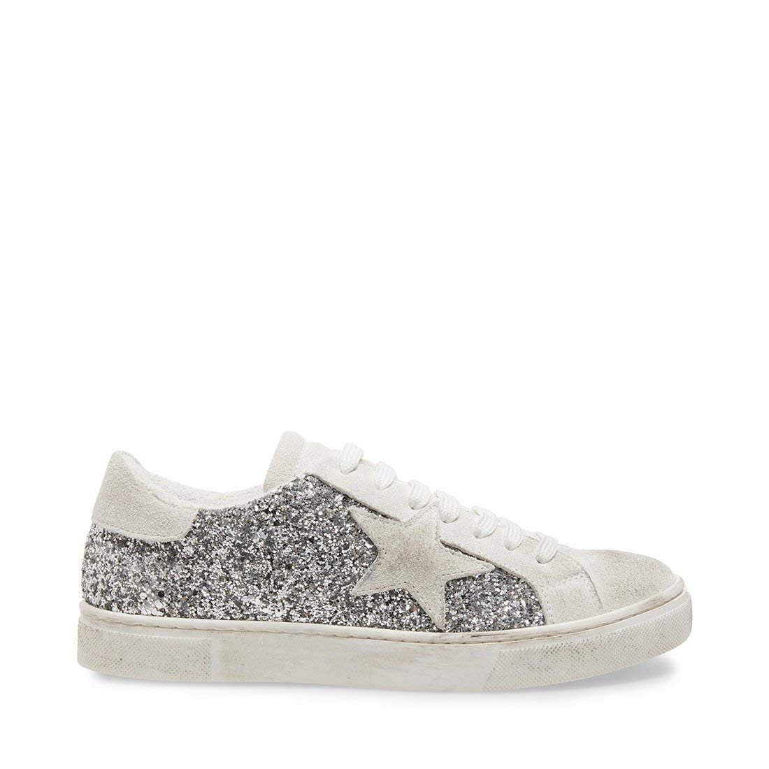 steve madden silver glitter flats