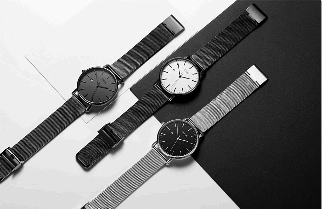 burei men's fashion minimalist wrist watch