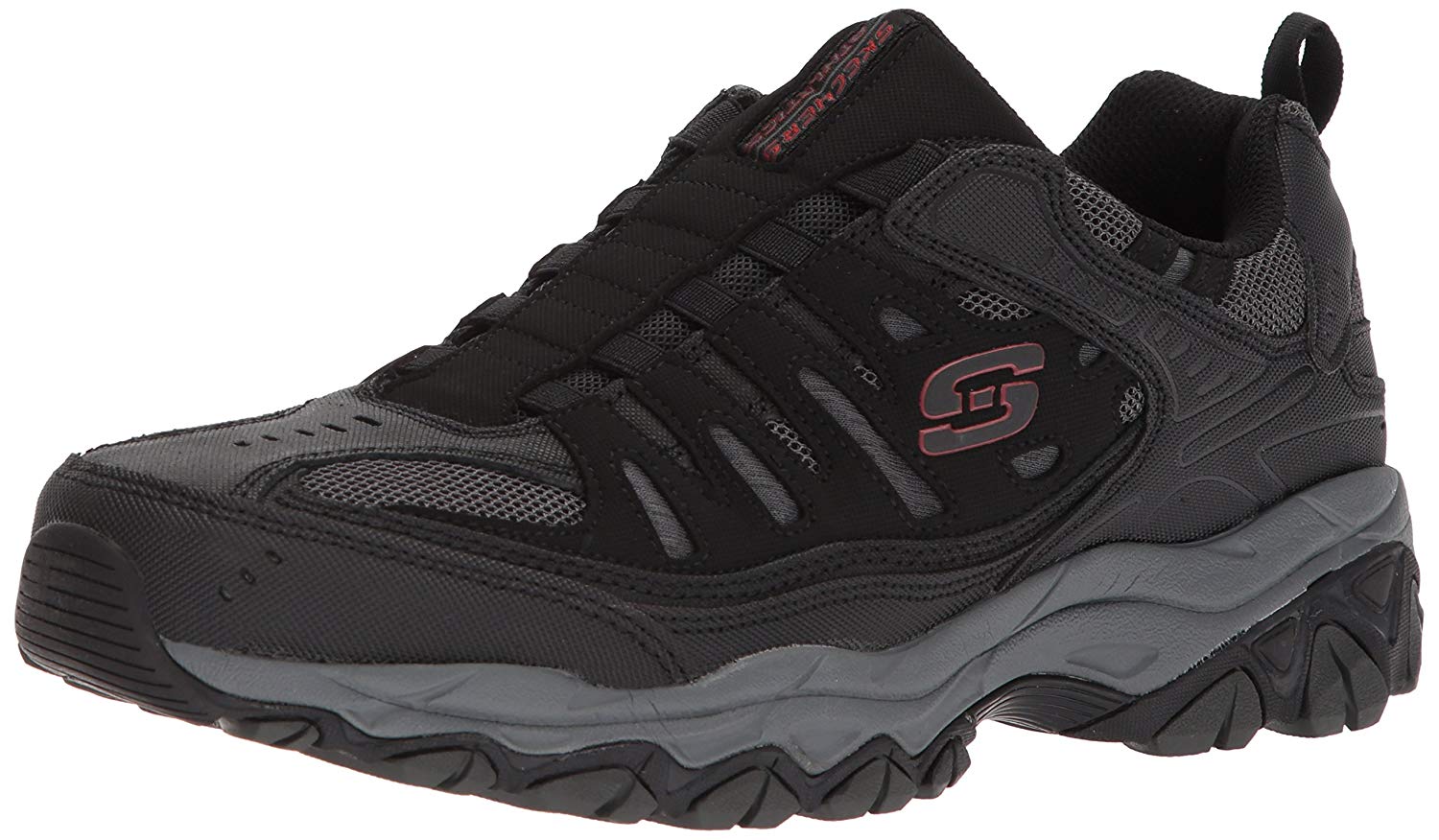 skechers black no lace shoes