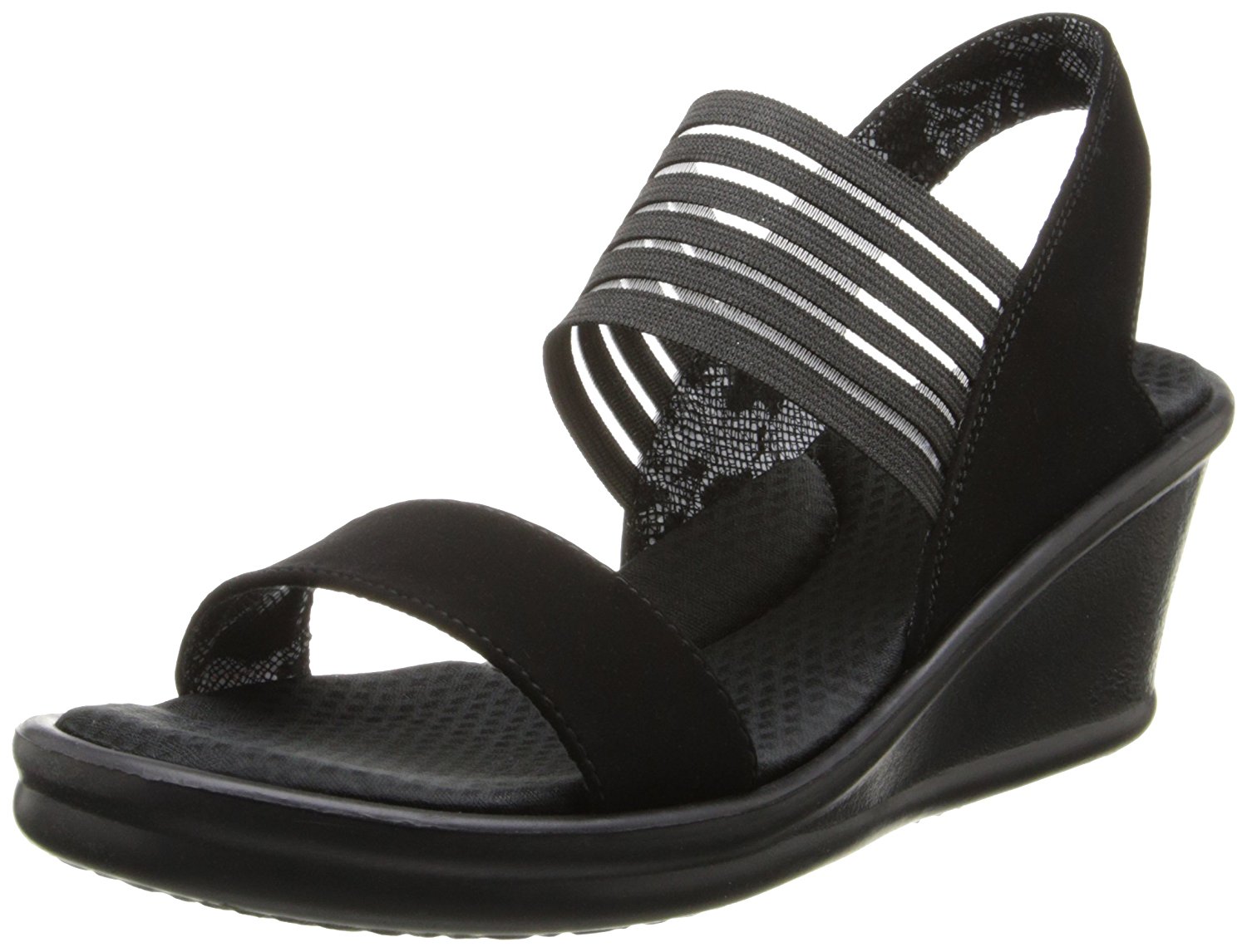 skechers ladies black sandals