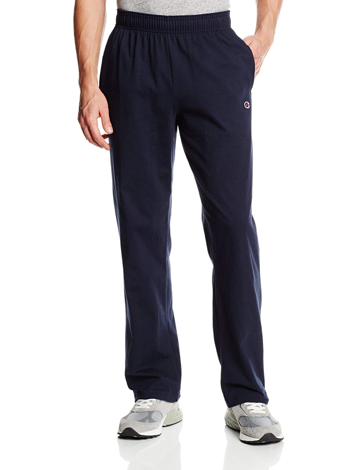 Champion Men's Authentic Open Bottom Jersey Pant, X-Large -, Navy, Size ...