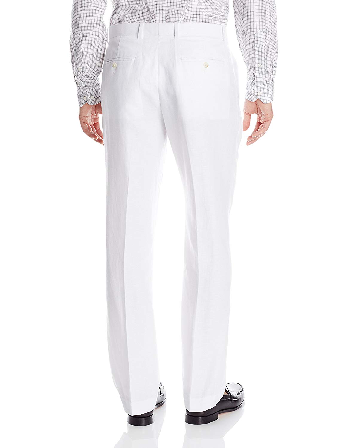 Perry Ellis Men's Big-Tall Linen Suit Pant, Bright, Bright White, Size