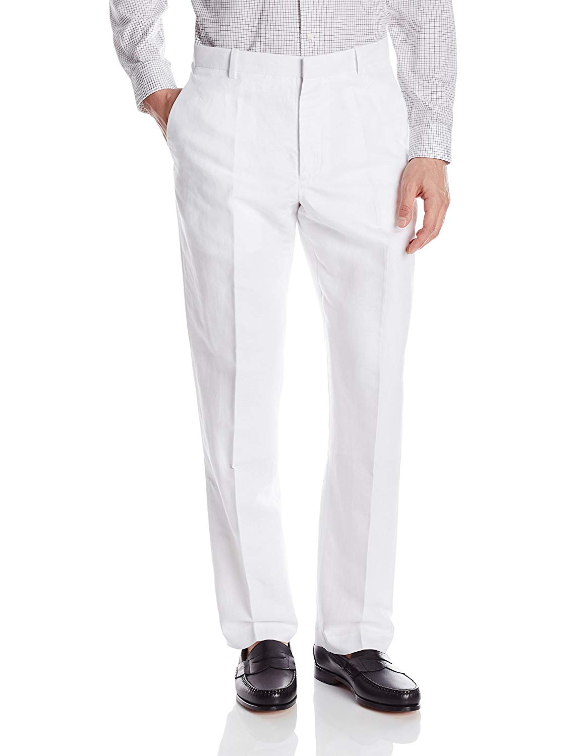 Perry Ellis Men's Big-Tall Linen Suit Pant, Bright, Bright White, Size