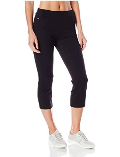 Jockey Women's Skim Fit Crop Pant, Deep Black, Large, Deep Black, Size ...