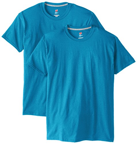 Hanes Men's 2 Pack X-Temp Performance T-Shirt, Neon Blue, Blue, Size 3. ...