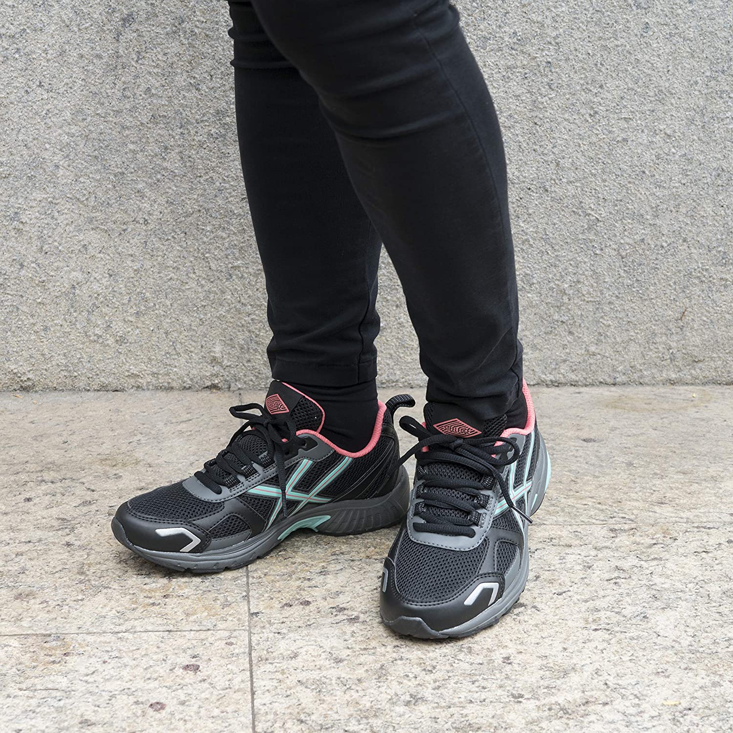 Steel Edge Women Shoes Treadmill Running Walking, Black