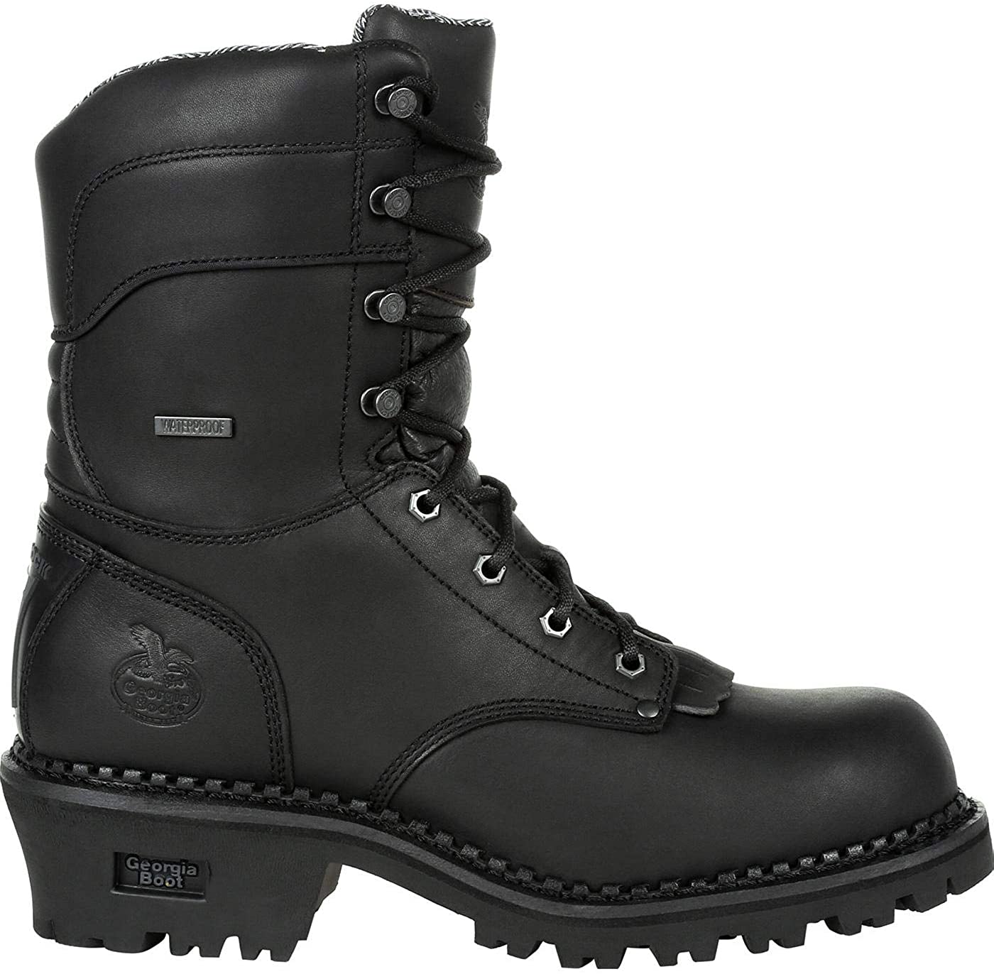 georgia black logger boots