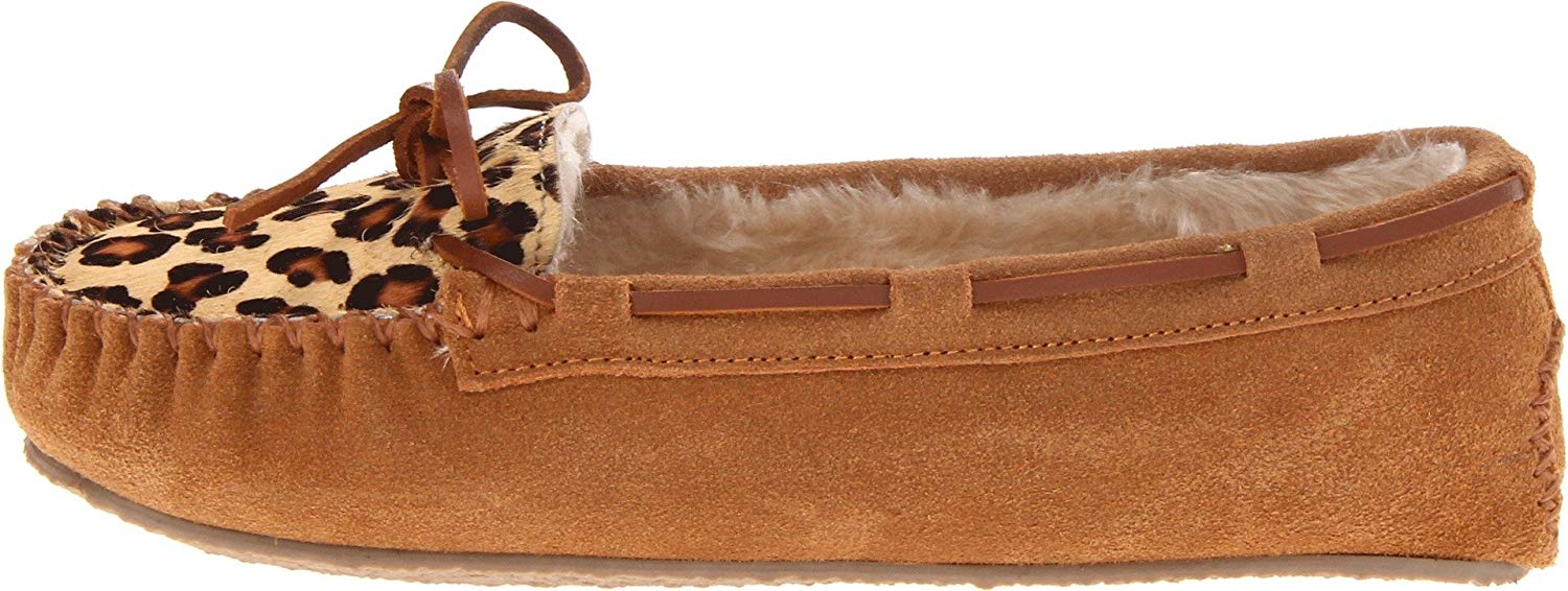 minnetonka leopard cally slipper