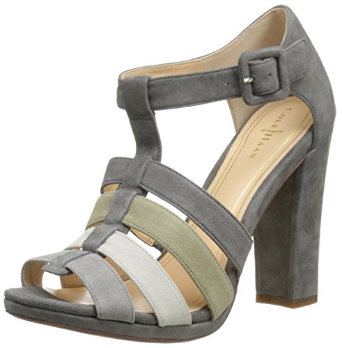 Cole Haan Womens Chelsea TStrap Sandal Grey Suede Size 95 Cole Haan Womens Chelsea TStrap Sandal Grey Suede Size 95
