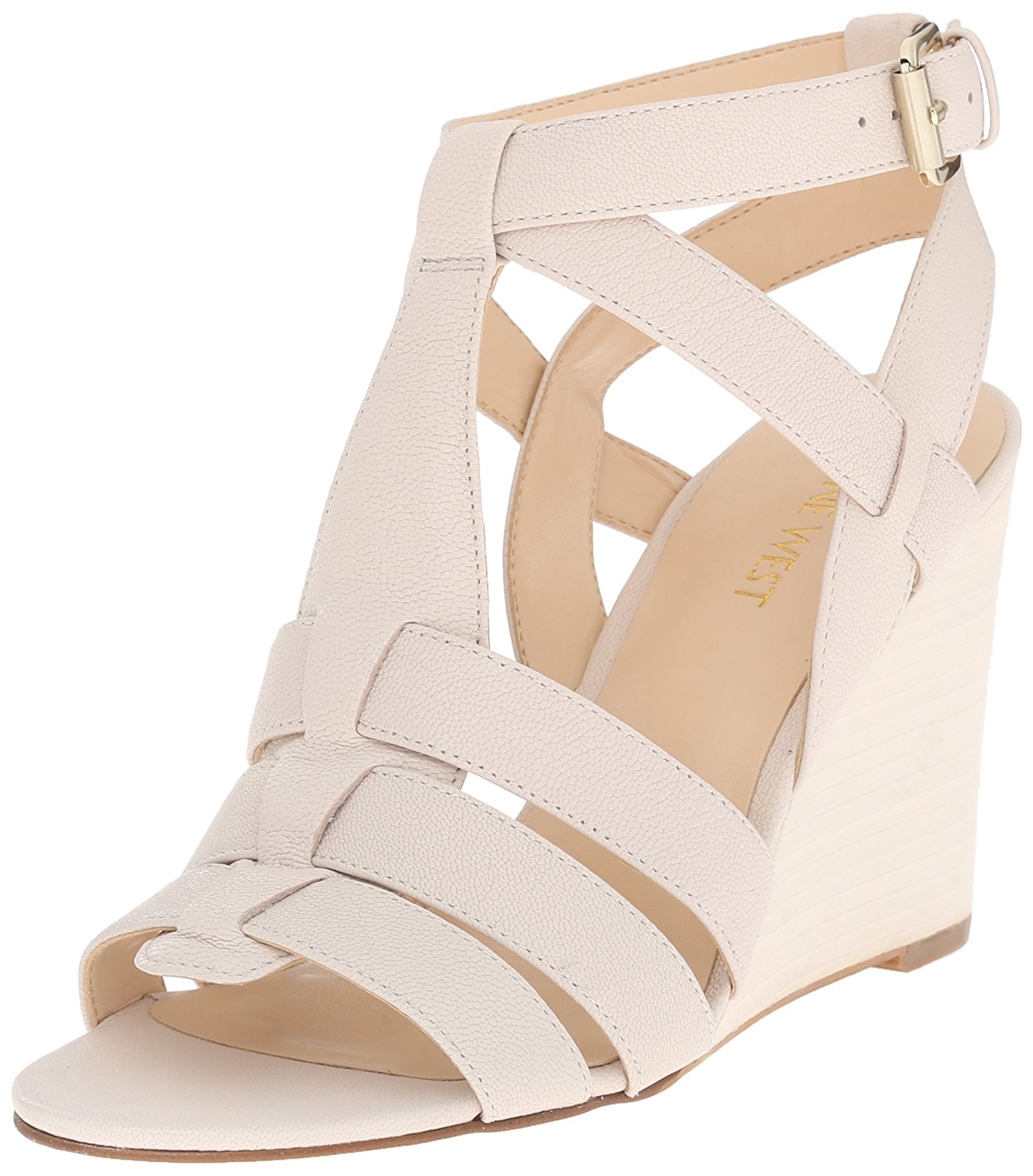 Nine West Womens Farfalla Leather Open Toe Special Occasion Off White Size 65 Nine West Womens Farfalla Leather Open Toe Special Occasion Off White Size 65