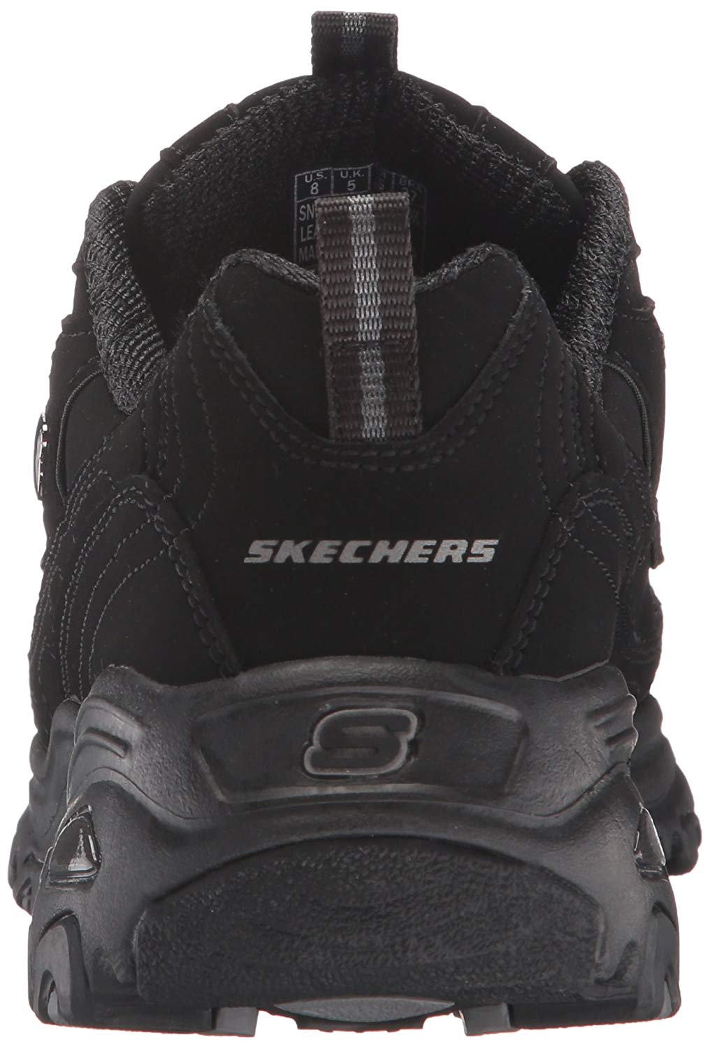 ladies skechers black lace up trainers