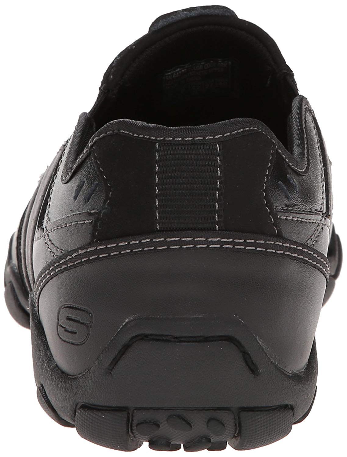 Skechers Men's Shoes Zinroy Leather Closed Toe Slip On, Black Leather ...